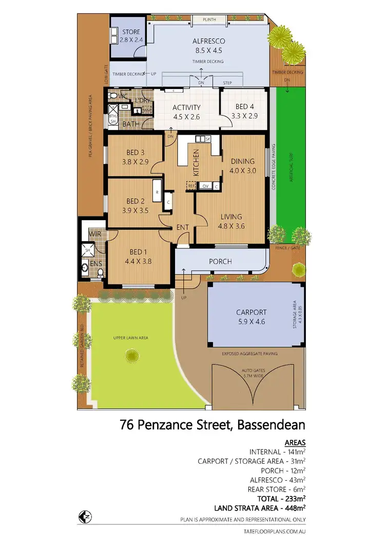 Floorplan of Homely house listing, 76 Penzance Street, Bassendean WA 6054