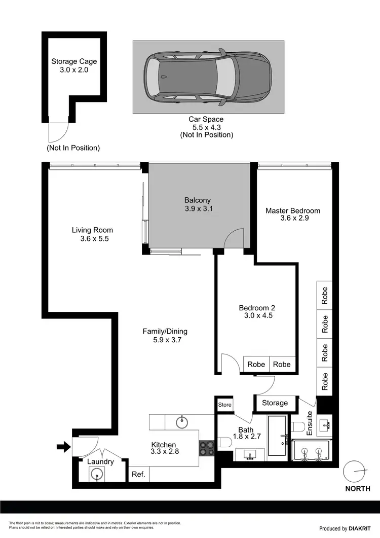 Floorplan of Homely apartment listing, 54/3-13 Bundarra Avenue, Wahroonga NSW 2076