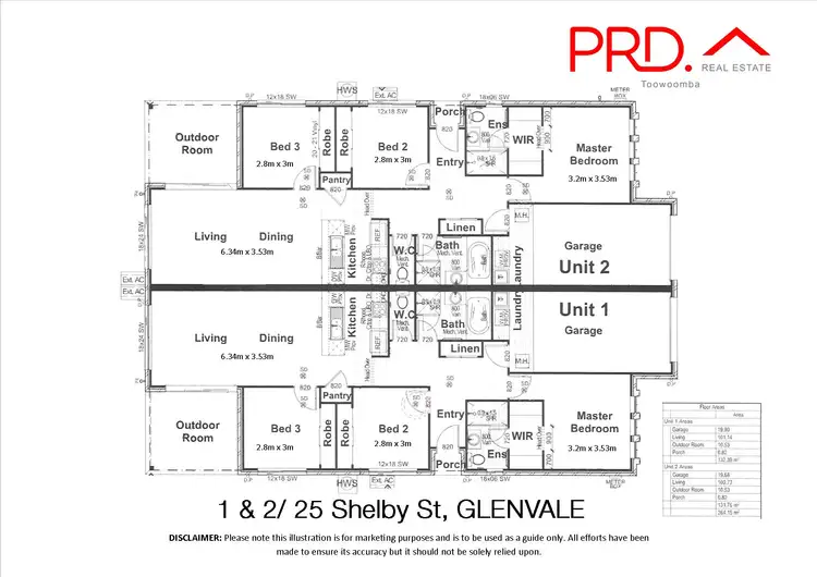 Floorplan of Homely unit listing, 1/25 Shelby Street, Glenvale QLD 4350