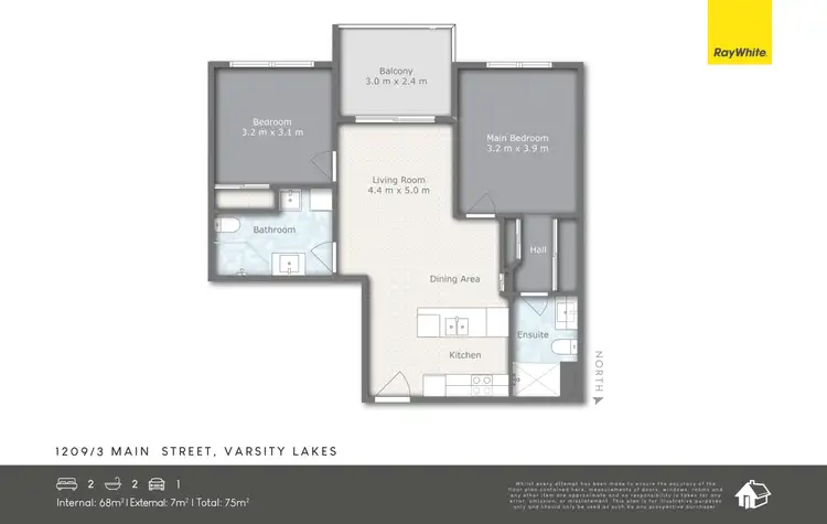 Floorplan of Homely unit listing, 1209/3 Main Street, Varsity Lakes QLD 4227