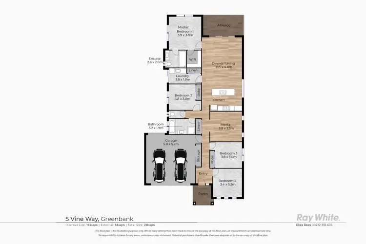 Floorplan of Homely house listing, 5 Vine Way, Greenbank QLD 4124