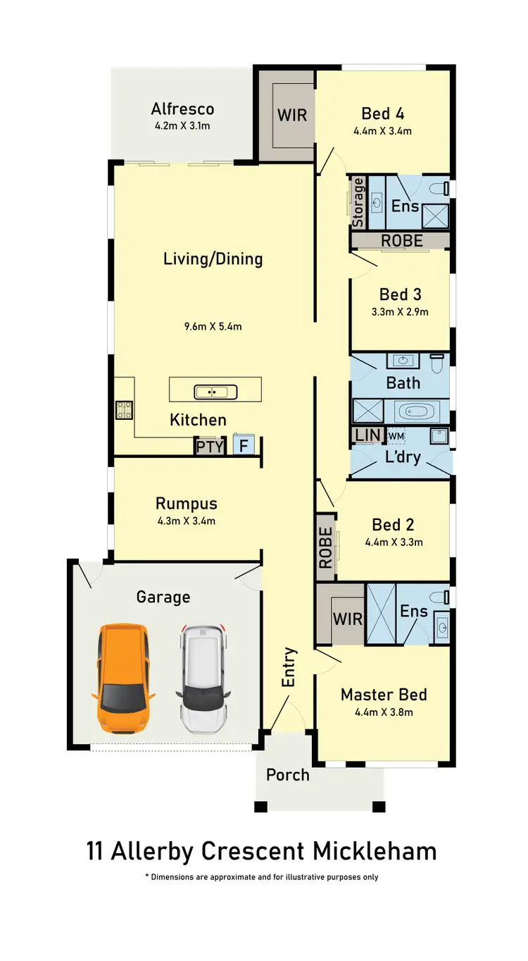 Floorplan of Homely house listing, 11 Allerby Crescent, Mickleham VIC 3064