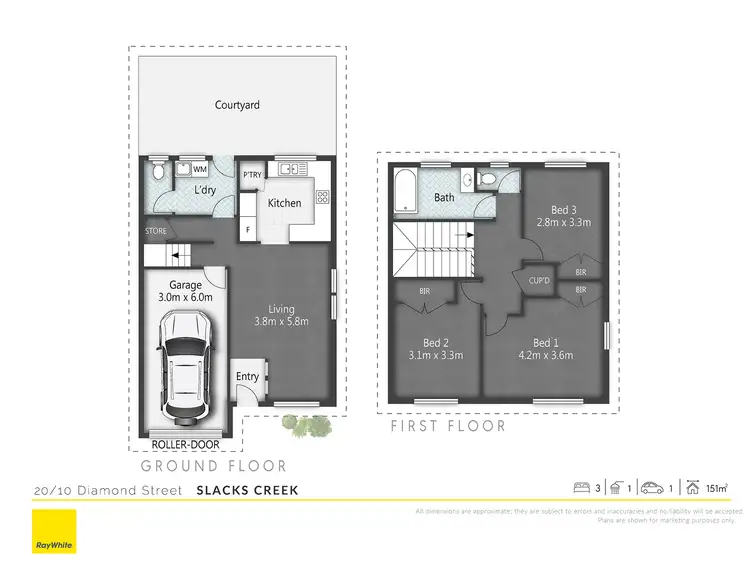 Floorplan of Homely townhouse listing, 20/10 Diamond Street, Slacks Creek QLD 4127
