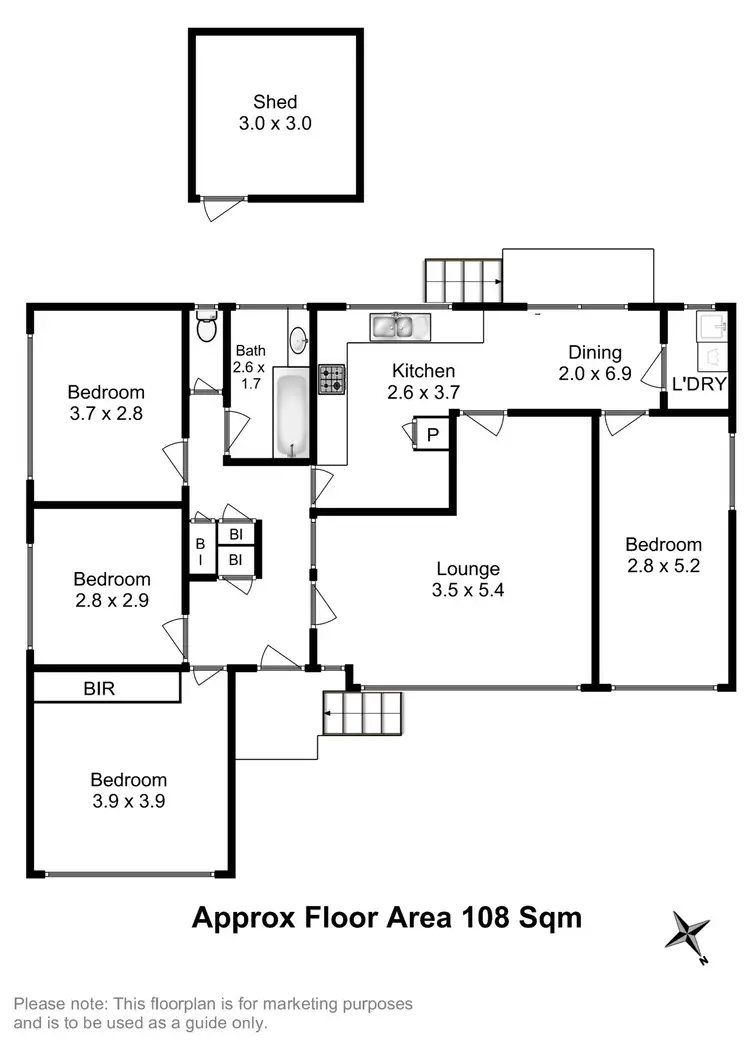 Floorplan of Homely house listing, 57 Norma Street, Howrah TAS 7018