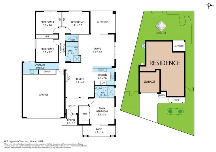 Floorplan of Homely house listing, 6 Fitzgerald Crescent, Kirwan QLD 4817