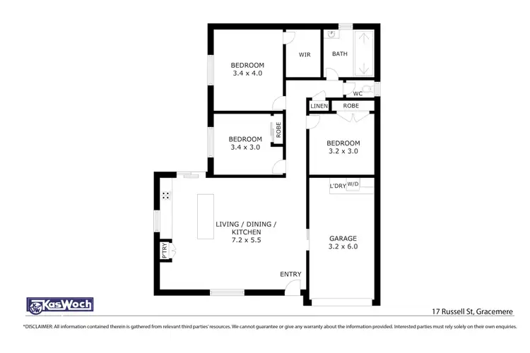 Floorplan of Homely house listing, 17 RUSSELL STREET, Gracemere QLD 4702