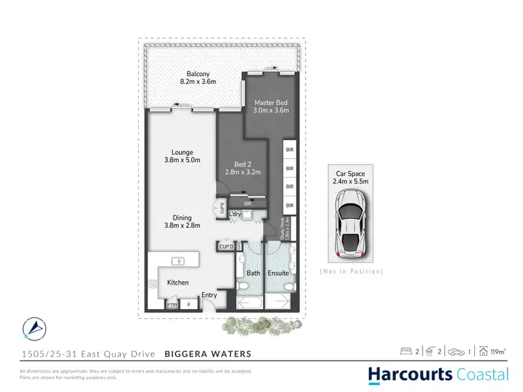 Floorplan of Homely apartment listing, 1505/25-31 East Quay Drive, Biggera Waters QLD 4216