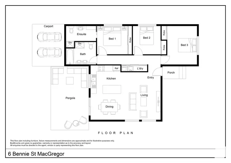 Floorplan of Homely house listing, 6 Bennie Street, Macgregor ACT 2615