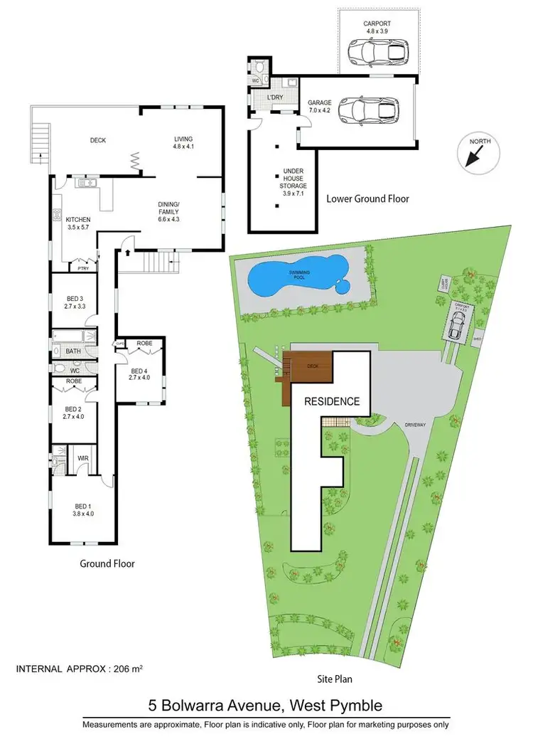 Floorplan of Homely house listing, 5 Bolwarra Avenue, West Pymble NSW 2073