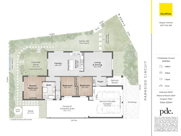 Floorplan of Homely house listing, 3 Parkside Circuit, Robina QLD 4226