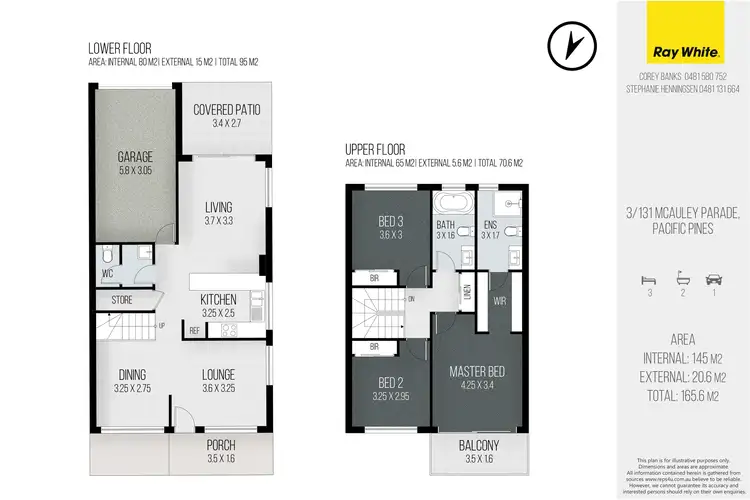 Floorplan of Homely townhouse listing, 3/131 Mcauley Parade, Pacific Pines QLD 4211