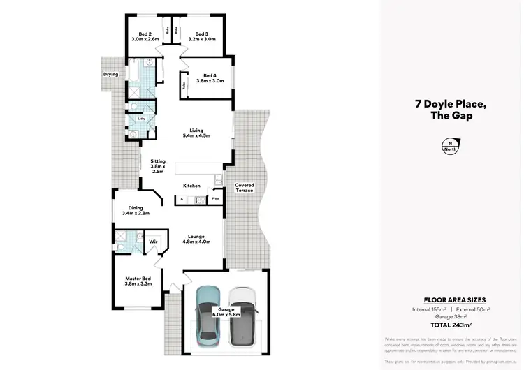 Floorplan of Homely house listing, 7 Doyle Place, The Gap QLD 4061