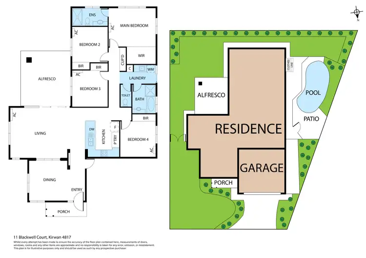 Floorplan of Homely house listing, 11 Blackwell Court, Kirwan QLD 4817