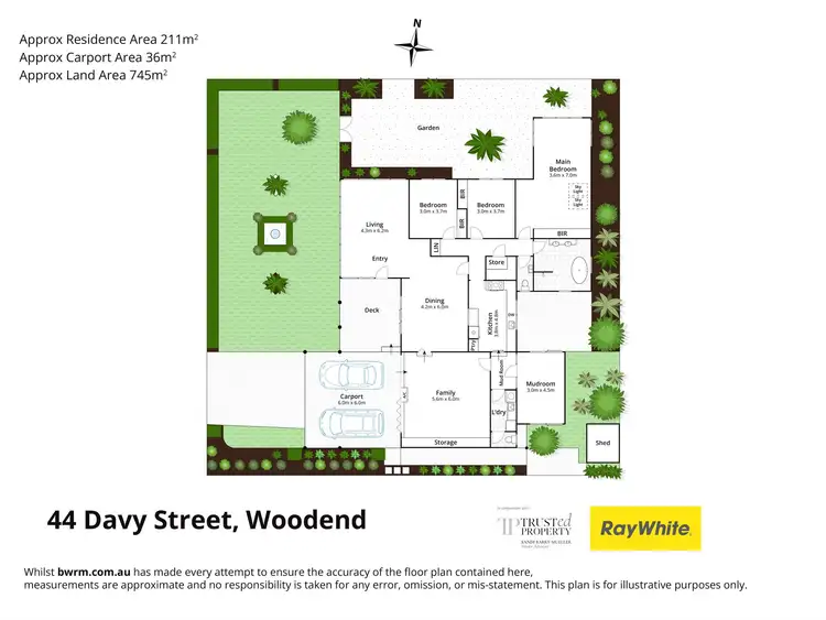 Floorplan of Homely house listing, 44 Davy Street, Woodend VIC 3442