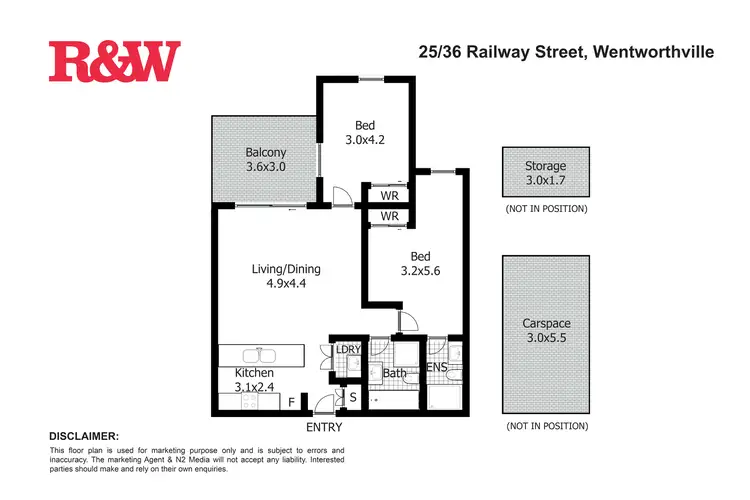 Floorplan of Homely apartment listing, 25/36 Railway Street, Wentworthville NSW 2145
