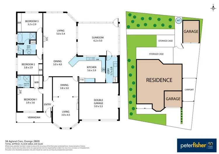 Floorplan of Homely house listing, 34 Agland Crescent, Orange NSW 2800