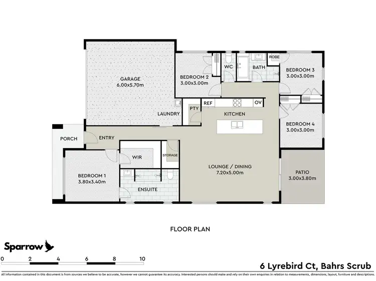 Floorplan of Homely house listing, 6 Lyrebird Court, Bahrs Scrub QLD 4207