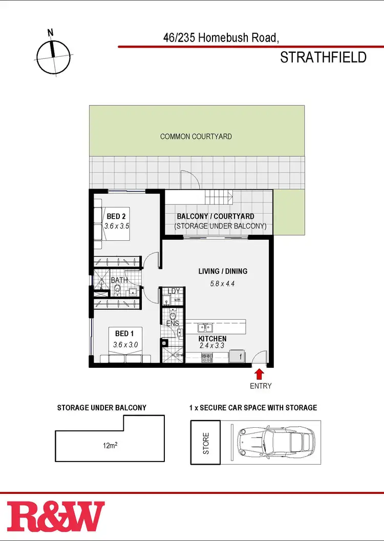Floorplan of Homely apartment listing, 46/235 HOMEBUSH ROAD, Strathfield NSW 2135