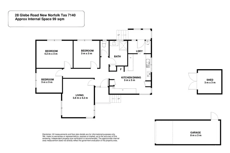 Floorplan of Homely house listing, 28 Glebe Road, New Norfolk TAS 7140