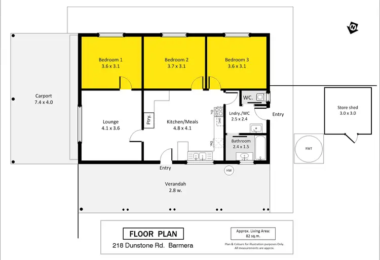 Floorplan of Homely house listing, 218 Dunstone Road, Barmera SA 5345