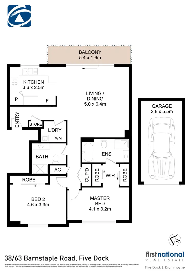 Floorplan of Homely apartment listing, 38/63a Barnstaple Road, Five Dock NSW 2046