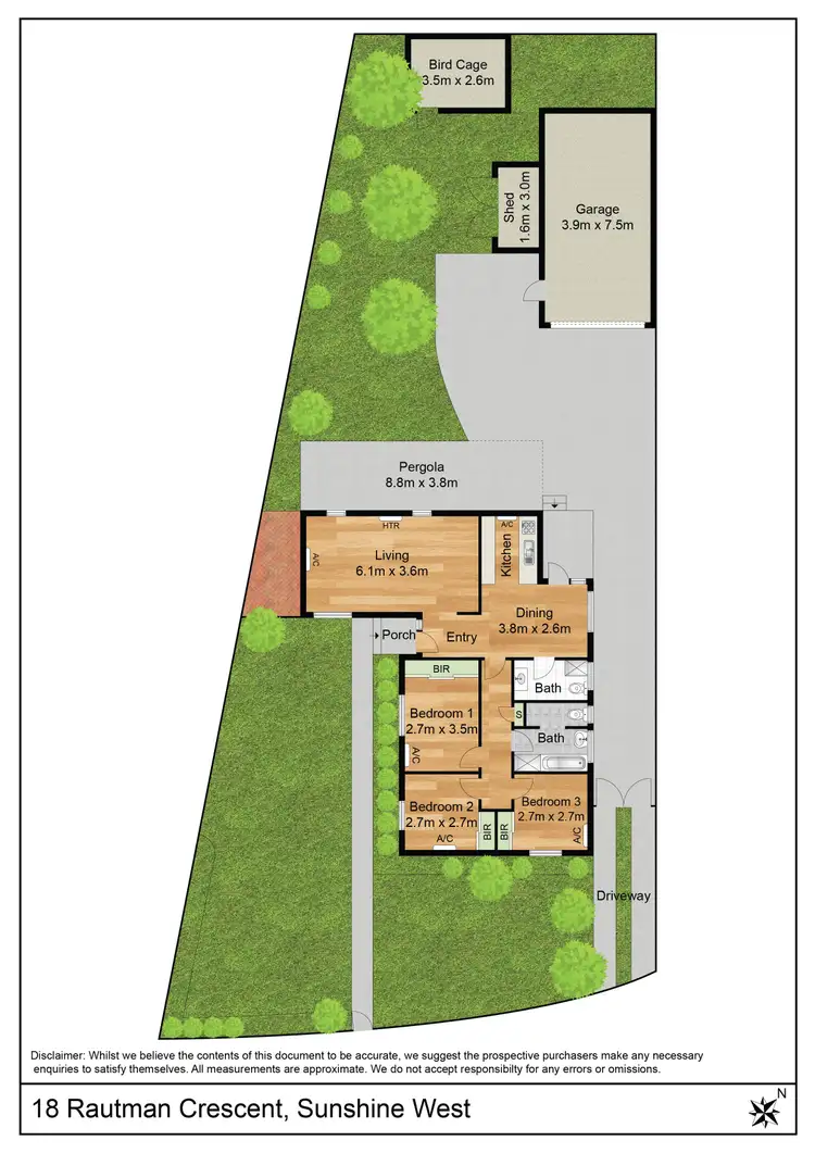 Floorplan of Homely house listing, 18 Rautman Crescent, Sunshine West VIC 3020
