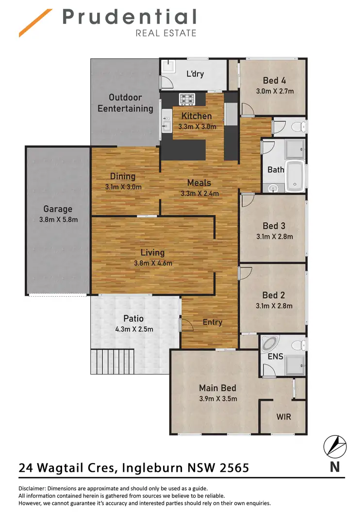 Floorplan of Homely house listing, 24 Wagtail Crescent, Ingleburn NSW 2565