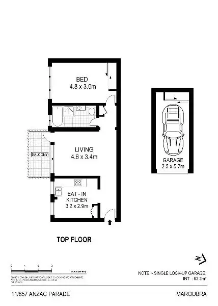 Floorplan of Homely unit listing, 11/857 Anzac Parade, Maroubra NSW 2035
