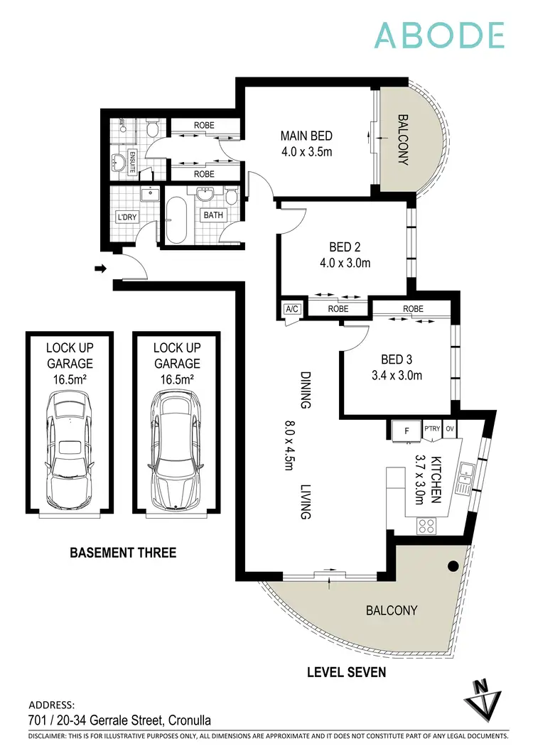 Floorplan of Homely apartment listing, 701/20 Gerrale Street, Cronulla NSW 2230