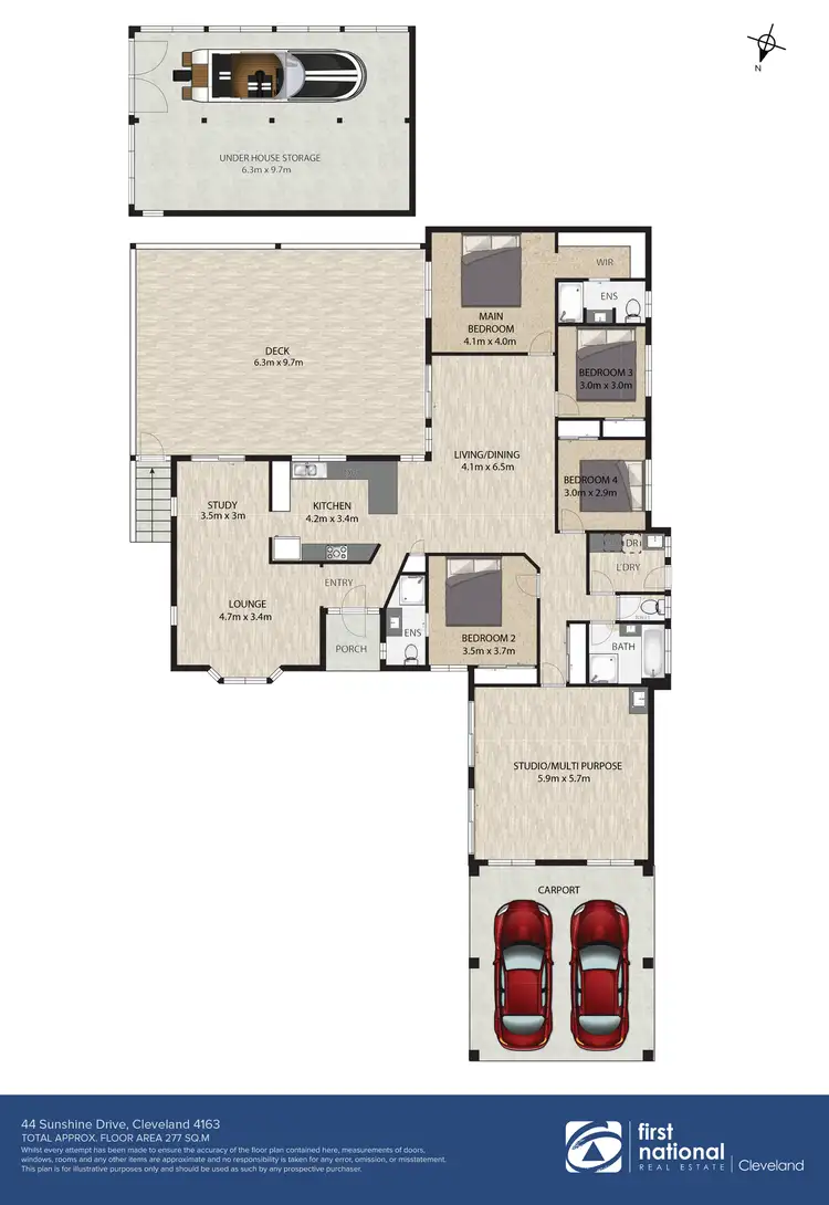 Floorplan of Homely house listing, 44 Sunshine Drive, Cleveland QLD 4163