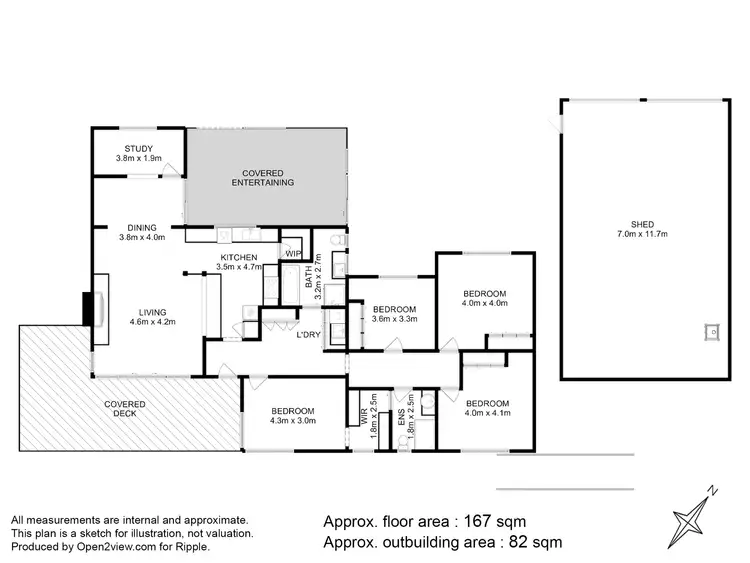 Floorplan of Homely house listing, 44 Conrad Drive, Otago TAS 7017