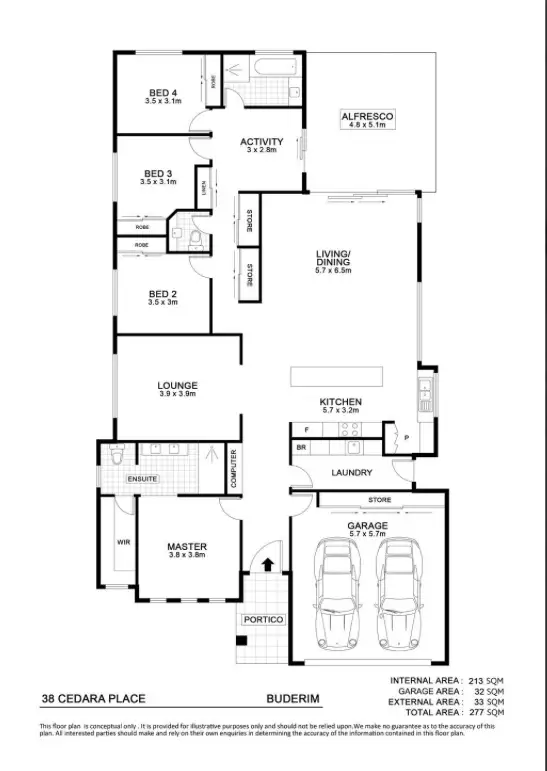 Floorplan of Homely house listing, 38 Cedara Place, Buderim QLD 4556
