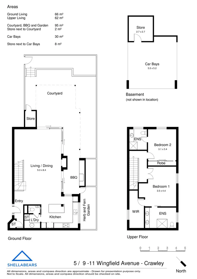 Floorplan of Homely townhouse listing, 5 / 9-11 Wingfield Avenue, Crawley WA 6009