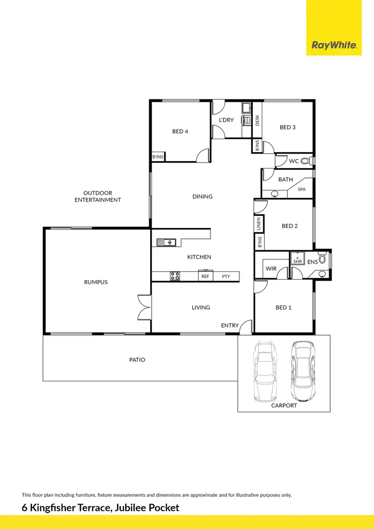 Floorplan of Homely house listing, 6 Kingfisher Terrace, Jubilee Pocket QLD 4802