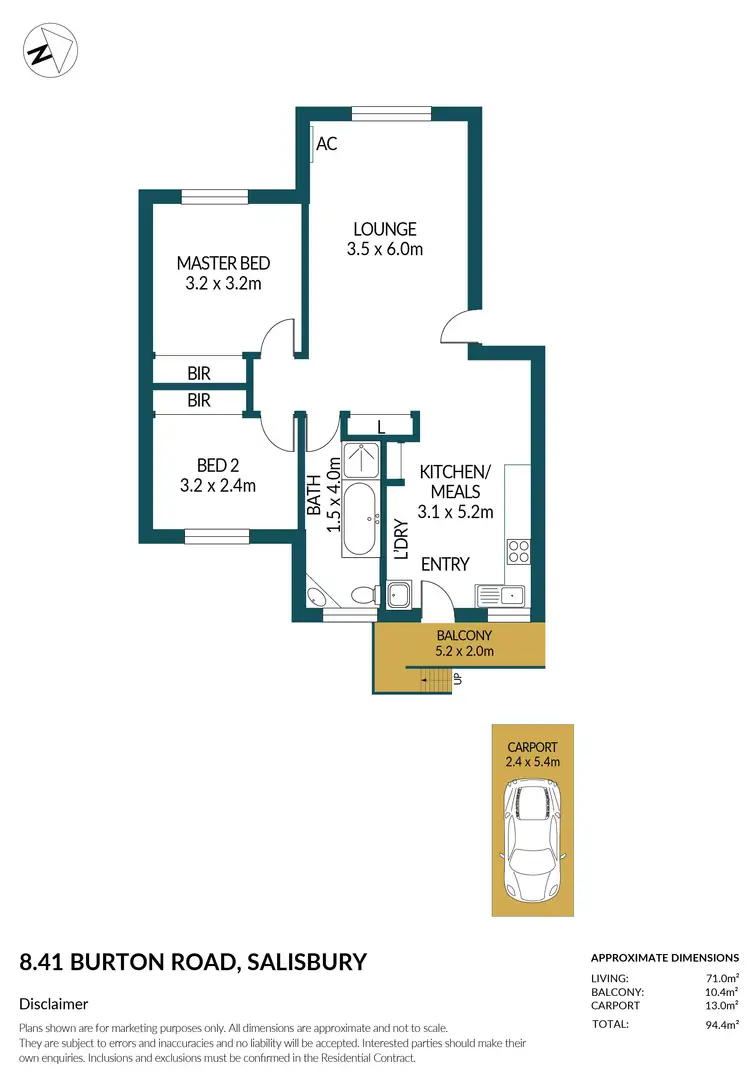 Floorplan of Homely unit listing, 8/41 Burton Road, Salisbury SA 5108