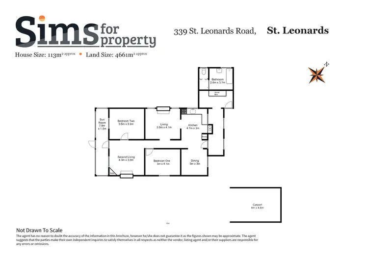 Floorplan of Homely house listing, 339 St Leonards Road, St Leonards TAS 7250