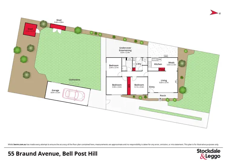Floorplan of Homely house listing, 55 Braund Avenue, Bell Post Hill VIC 3215