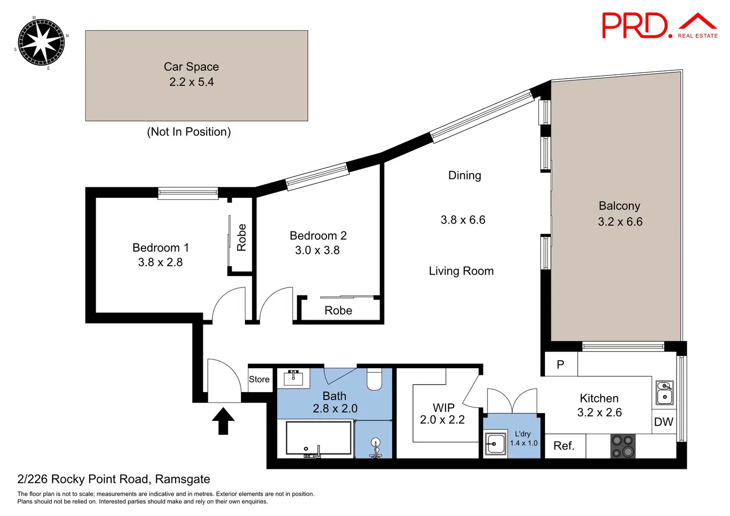 Floorplan of Homely unit listing, 2/226 Rocky Point Road (Cnr Clarkes Road), Ramsgate NSW 2217