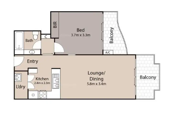 Floorplan of Homely unit listing, 3013/2623-2633 Gold Coast Highway, Broadbeach QLD 4218