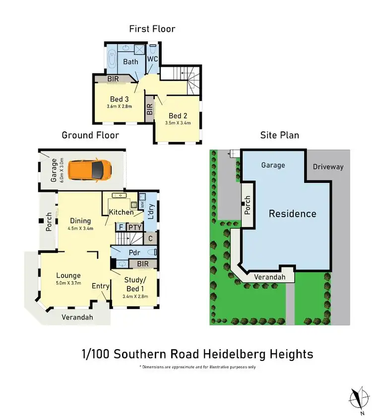 Floorplan of Homely townhouse listing, 1/100 Southern Road, Heidelberg Heights VIC 3081