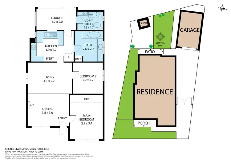 Floorplan of Homely house listing, 13 Little Clyde Street, Soldiers Hill VIC 3350