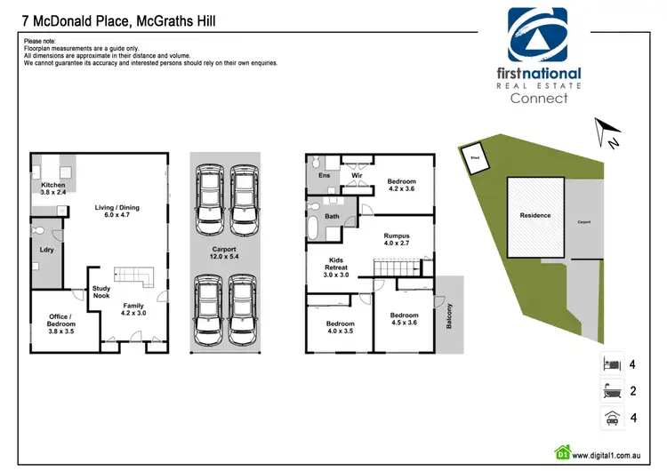 Floorplan of Homely house listing, 7 Mcdonald Place, Mcgraths Hill NSW 2756