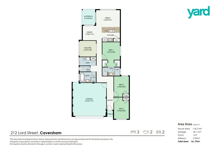 Floorplan of Homely house listing, 212 Lord Street, Caversham WA 6055