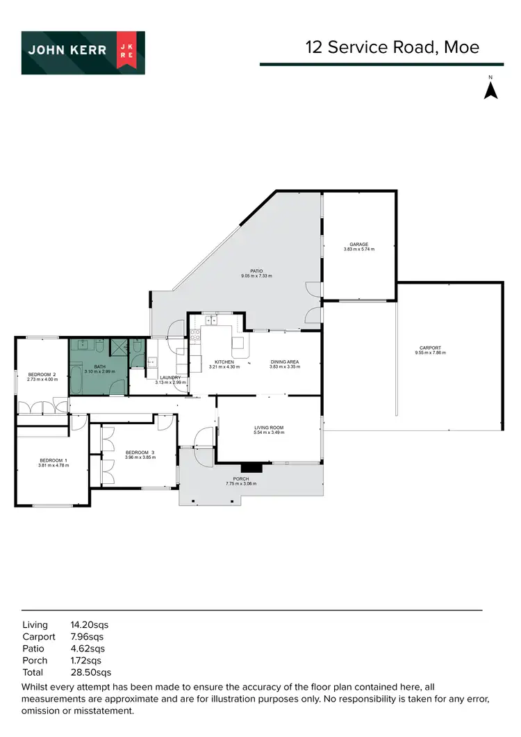 Floorplan of Homely house listing, 12 Service Road, Moe VIC 3825