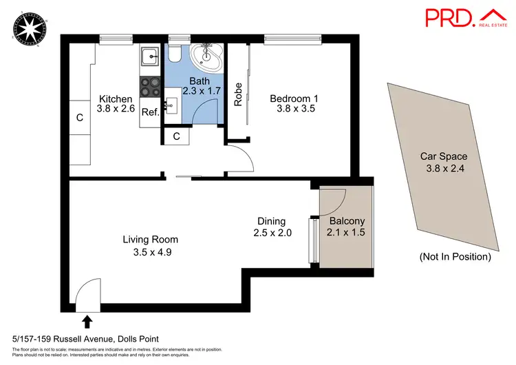 Floorplan of Homely unit listing, 5/157 Russell Avenue, Dolls Point NSW 2219
