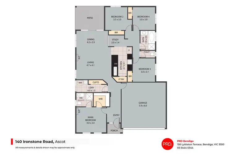 Floorplan of Homely house listing, 140 Ironstone Road, Ascot VIC 3551