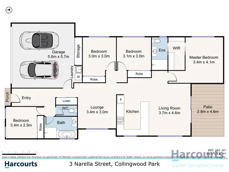 Floorplan of Homely house listing, 3 Narella Street, Collingwood Park QLD 4301