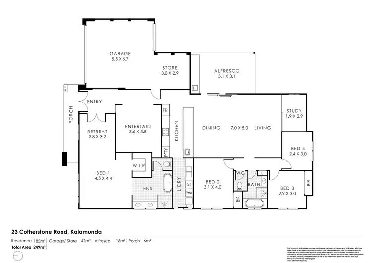 Floorplan of Homely house listing, 23 Cotherstone Road, Kalamunda WA 6076