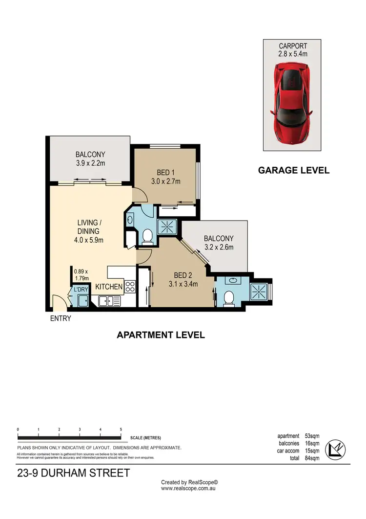 Floorplan of Homely unit listing, 23/9 Durham Street, St Lucia QLD 4067