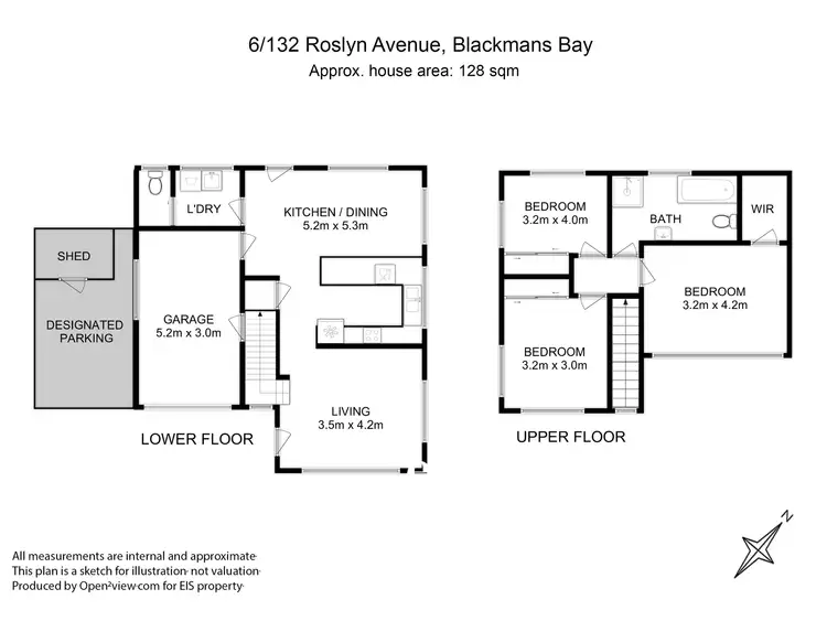 Floorplan of Homely townhouse listing, 6/132 Roslyn Avenue, Blackmans Bay TAS 7052